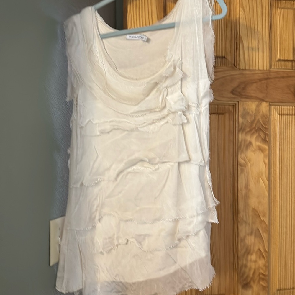 Light airy tank with silk overlays